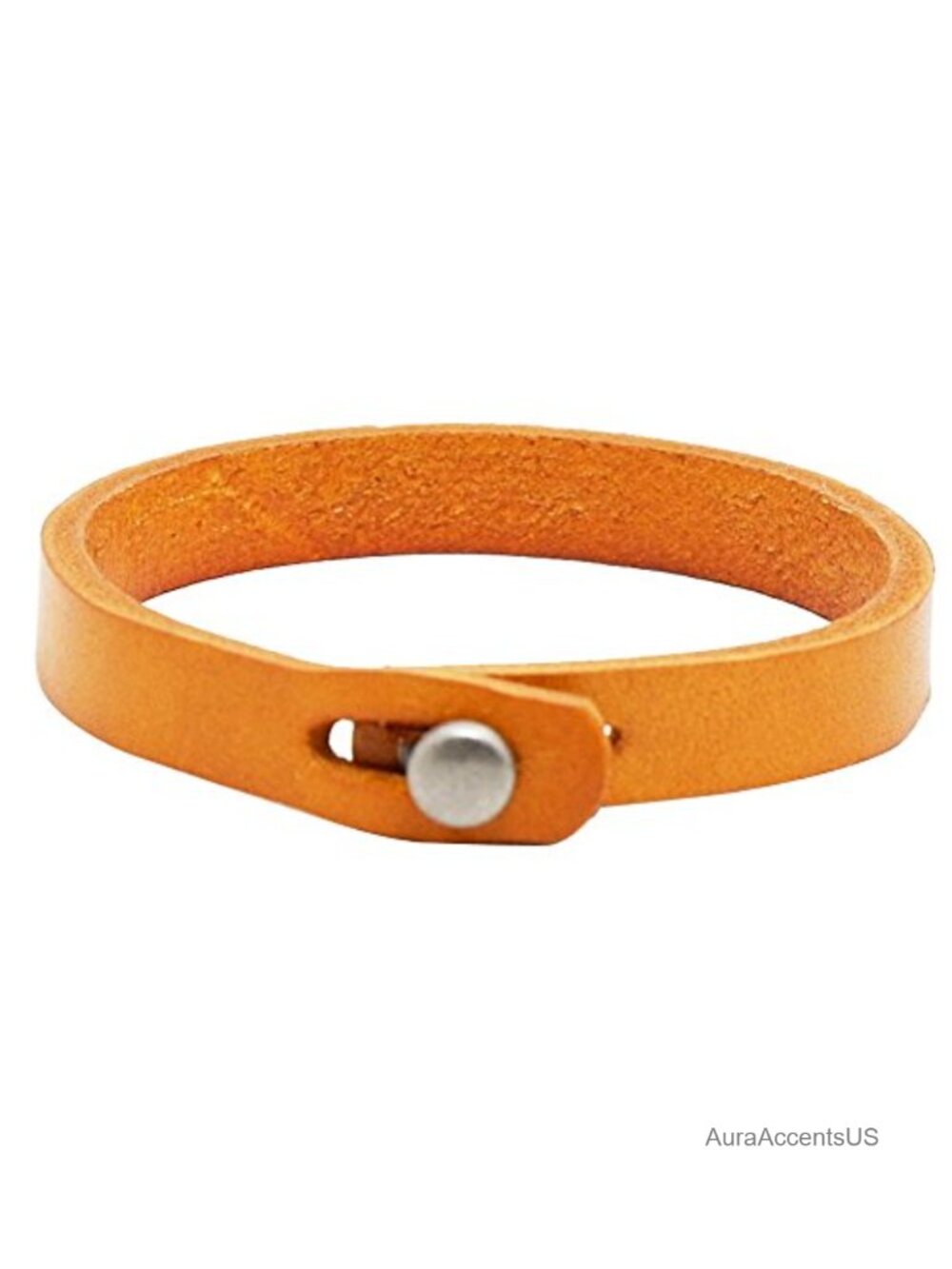 Genuine Leather Cuff Bracelet Adjustable for Men Women